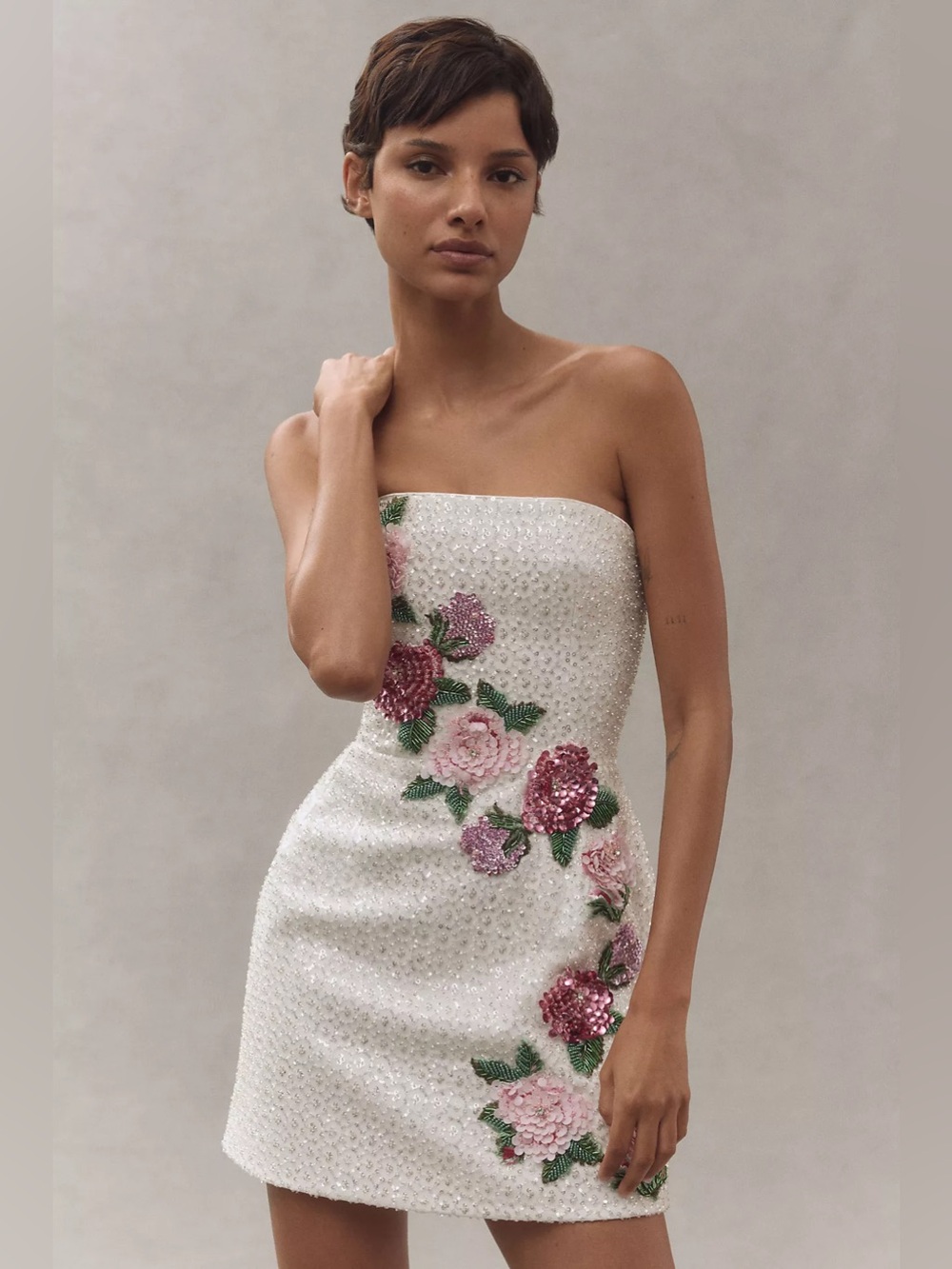 Helsi Frida Rosette Strapless Mini Dress Size S